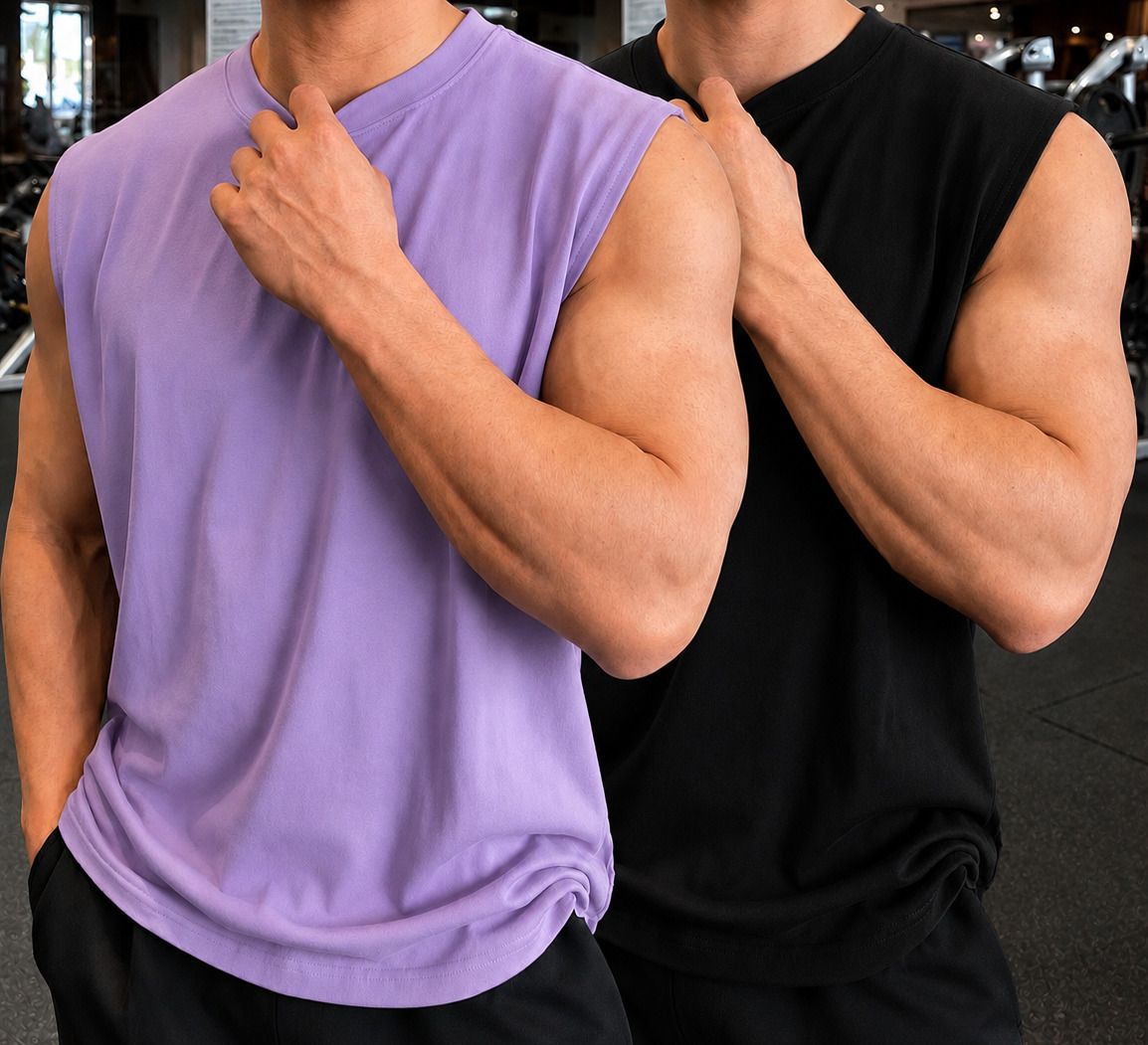 tb blue Pack of 2 Men Vest-picture-30