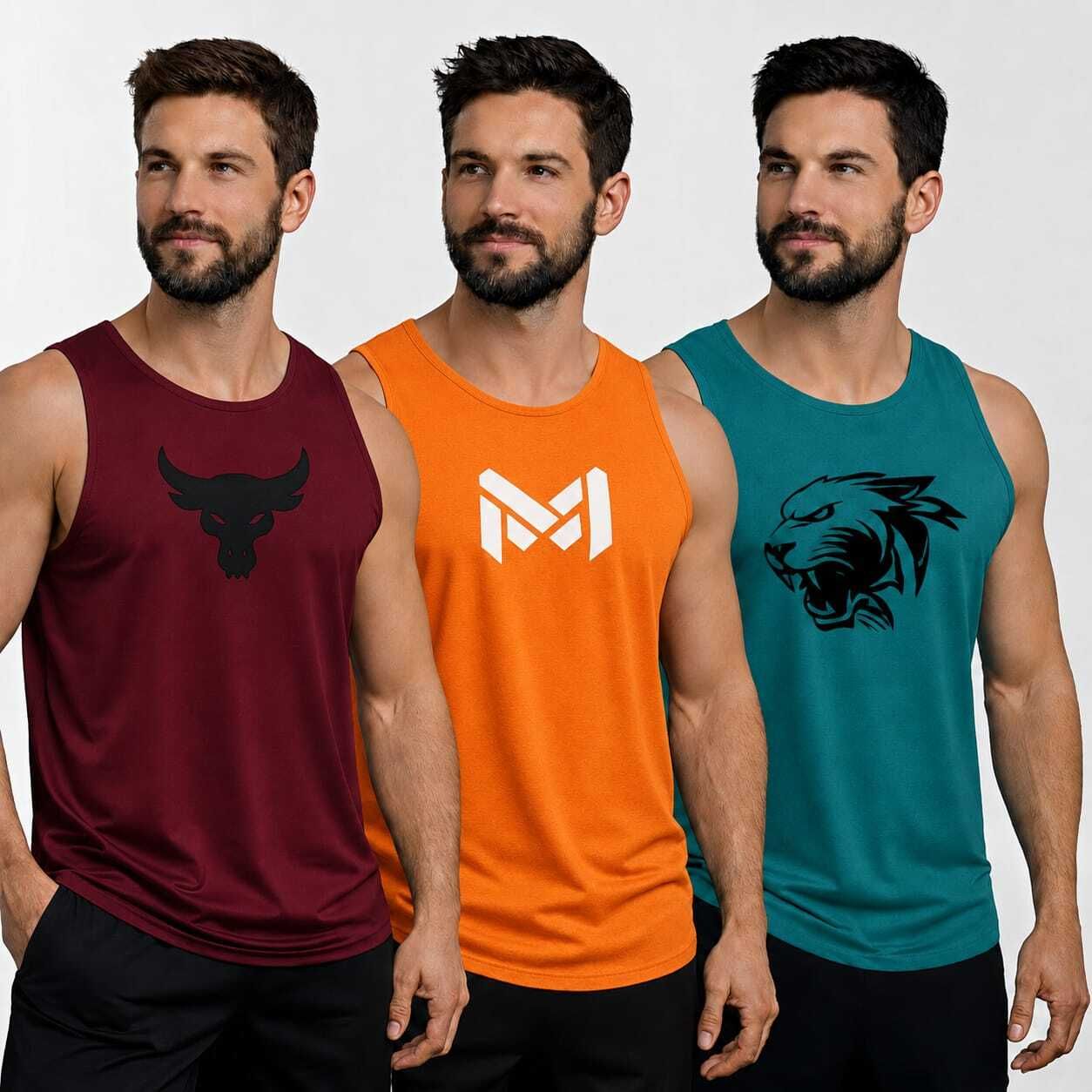 gymwear Pack of 3 Men Vest-picture-33