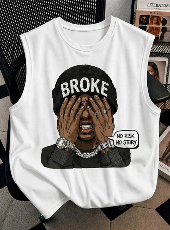 t-hustler Men's Cotton Gym Vest | Printed Sleeveless Tank Top | Regular Fit Men Vest-picture-15