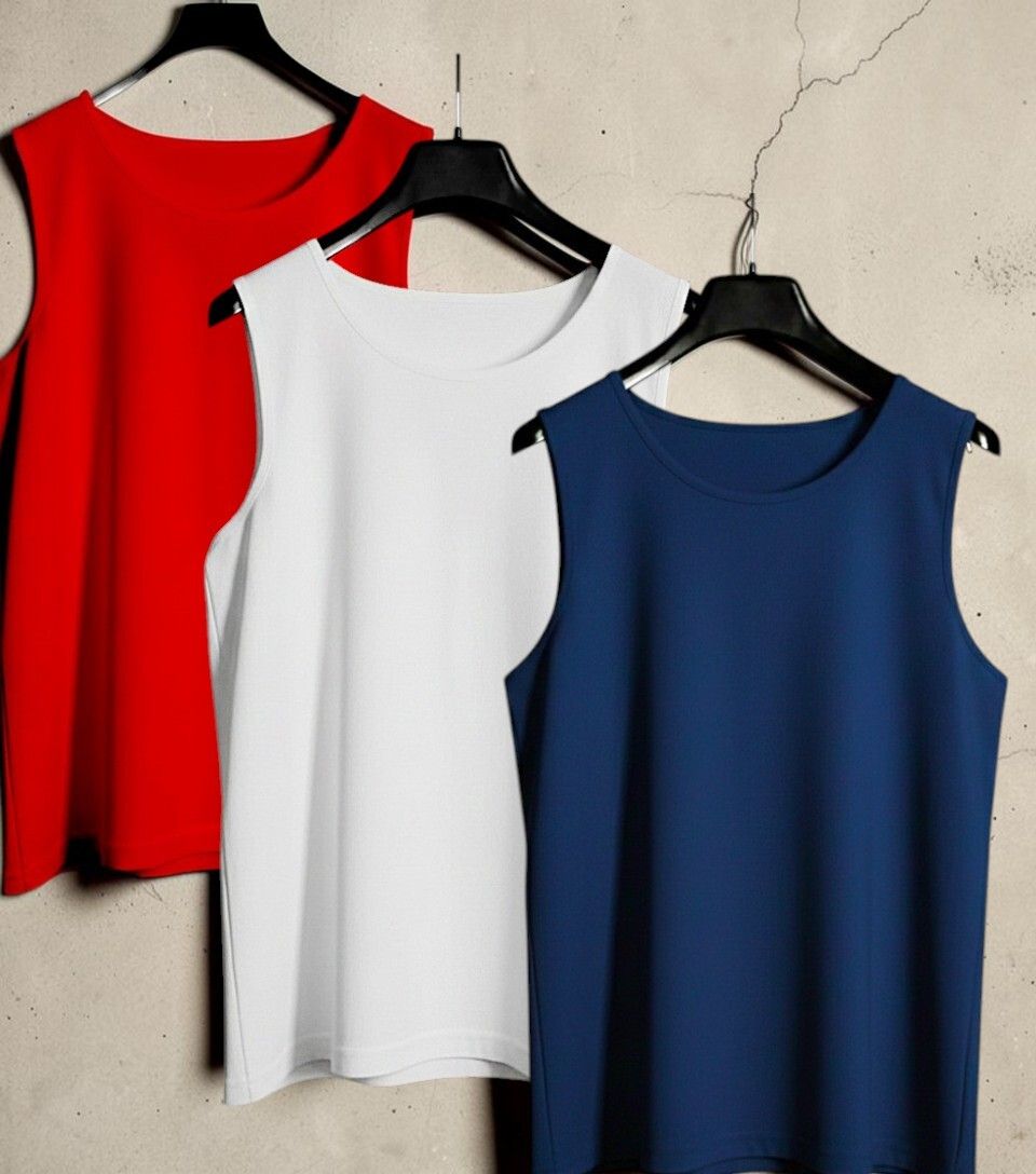 moddrem Pack of 3 Polyester Set of 03 Men Vest Men Vest-picture-2