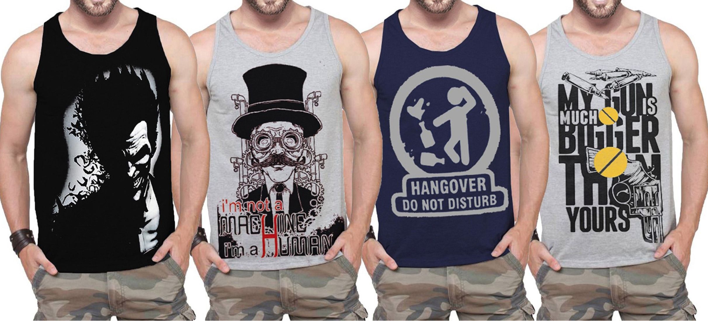 Pack of 4 Men Vest-image-30