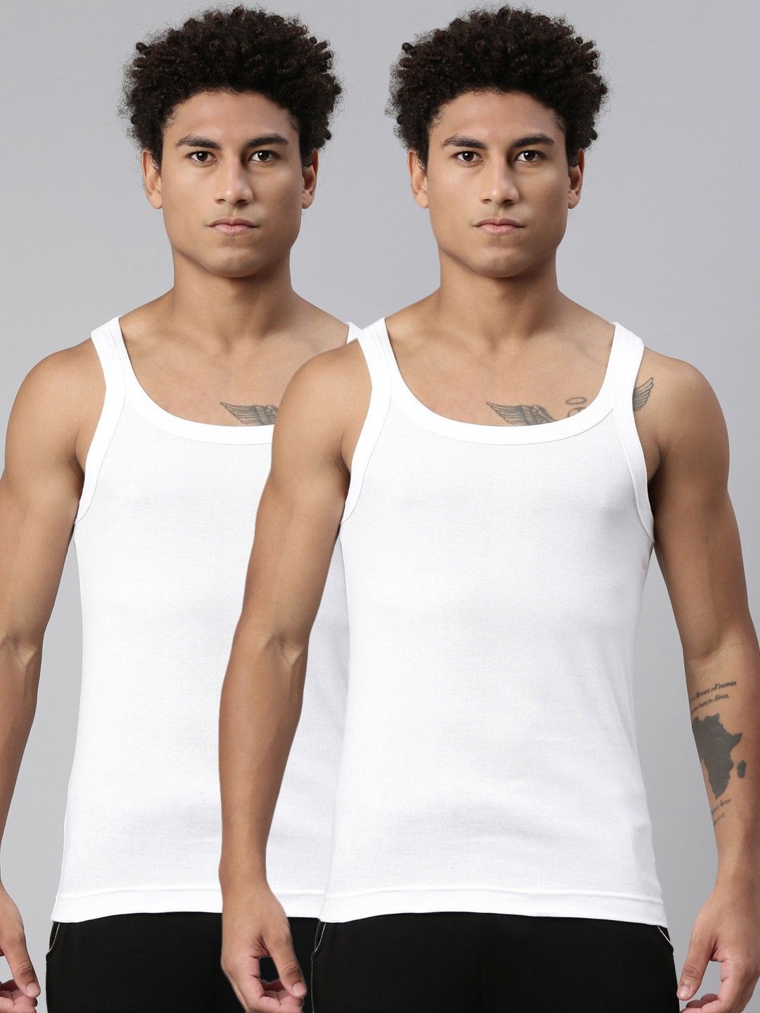 levi's Pack of 2 Side Branding, Tag Free Comfort & Smartskin Technology Style# 015 Sports Men Vest-picture-20