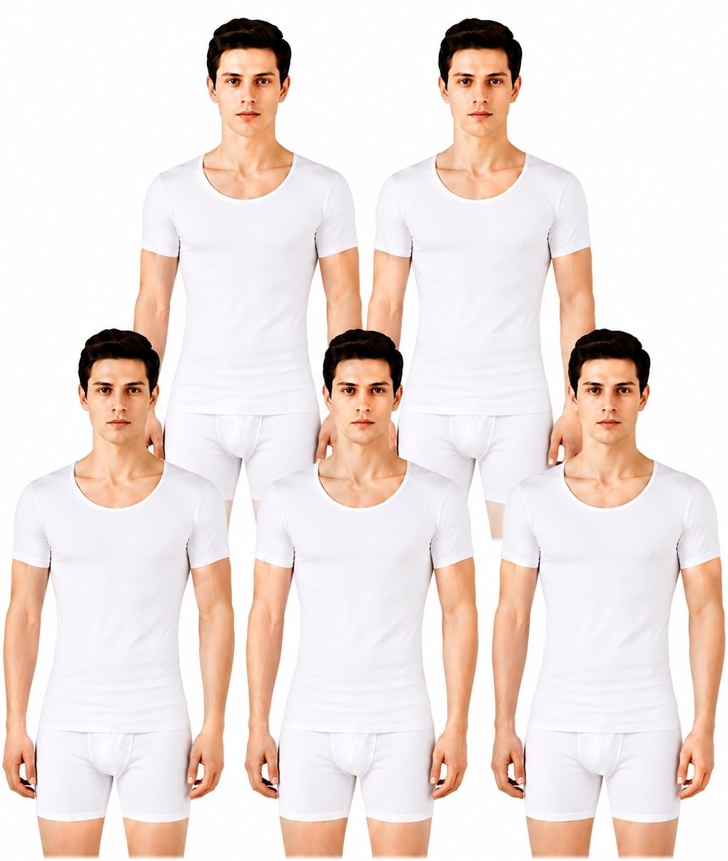 Pack of 5 Men Vest,Baniyan For Men,100% Pure Cotton Vest,Vest For Men Men Vest-image-1