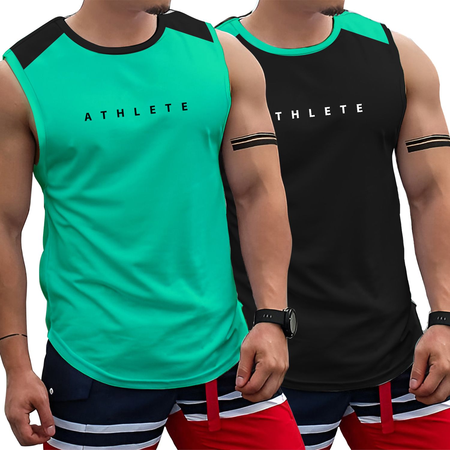 jump cuts Pack of 2 Gym Vest Men Vest-picture-37