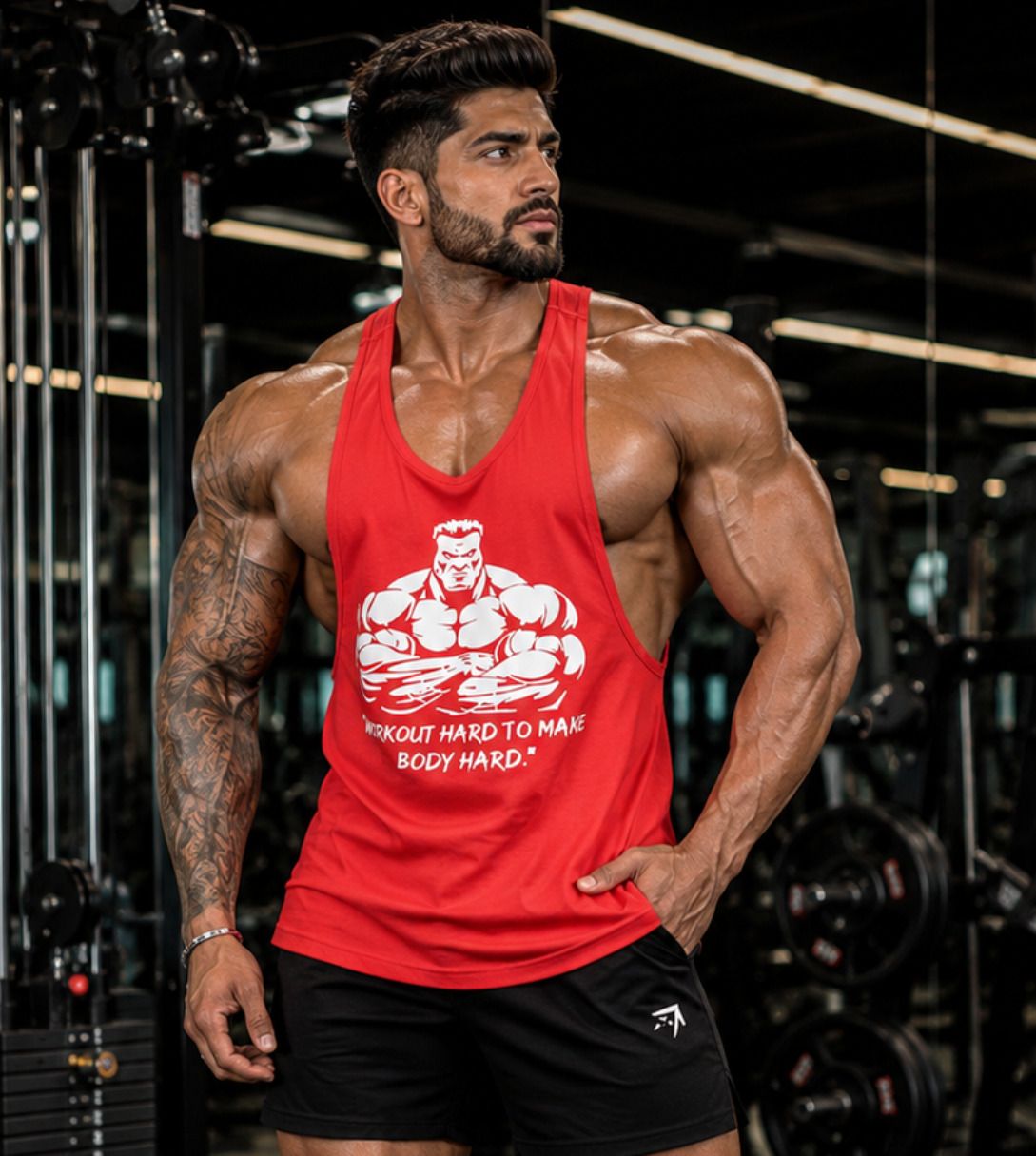 elanhood Gym Vest Men Vest-picture-26