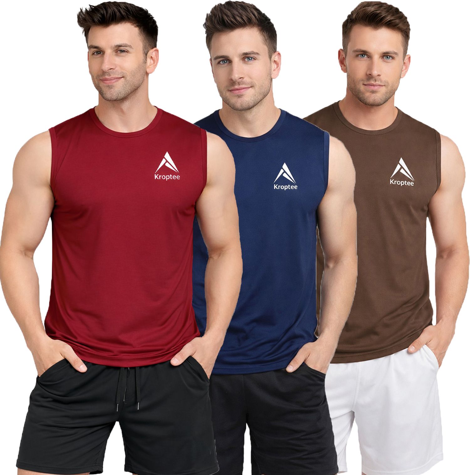 kroptee Pack of 3 Men Vest-picture-11