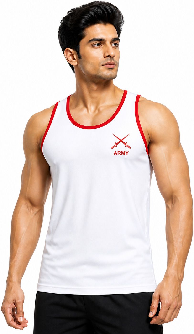 ts infinity sports Army Printed Gym Vest. Men Vest-picture-12