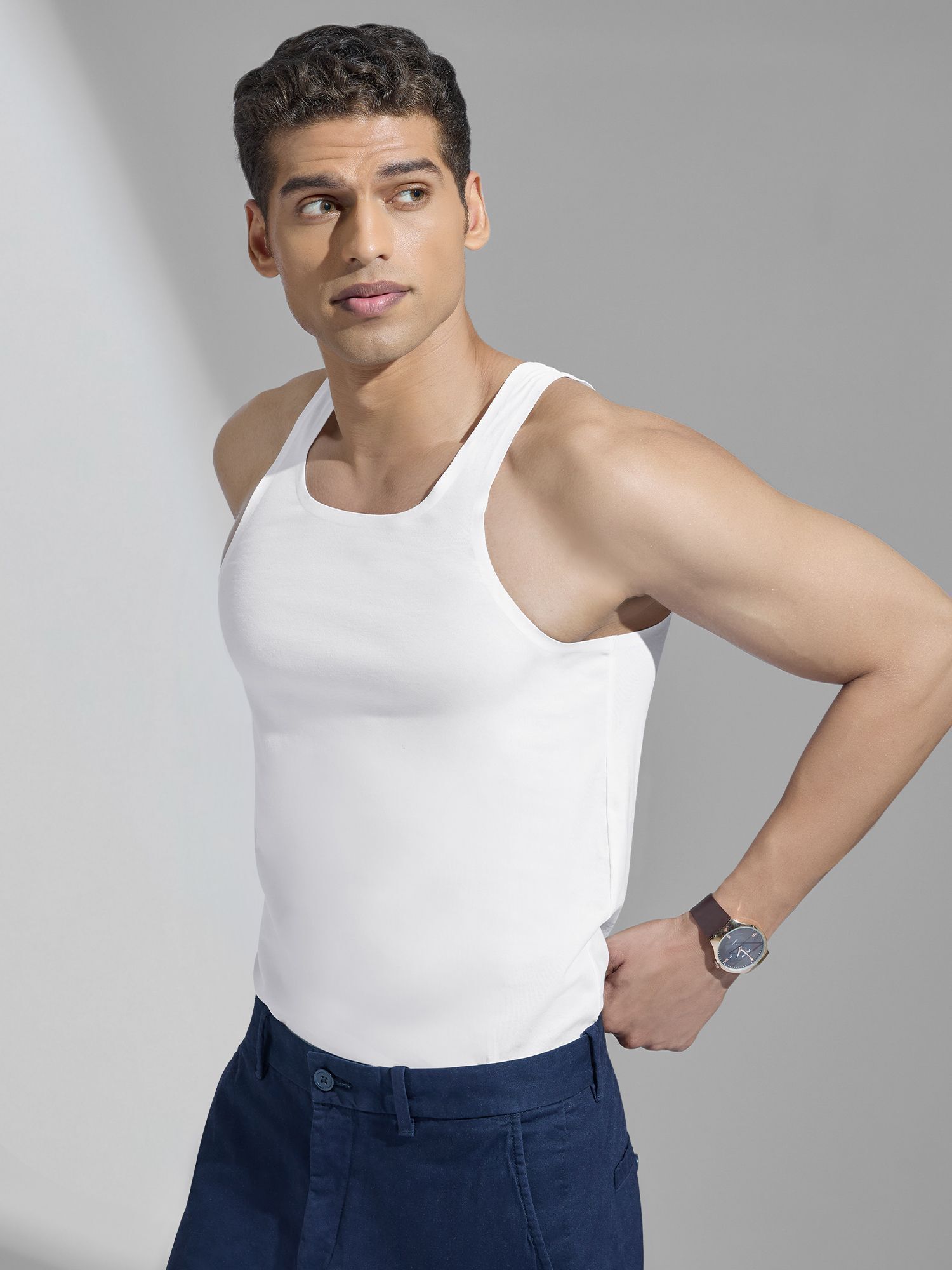 xyxx Element Men's Sleek Square Neck Vest Men Vest-picture-32