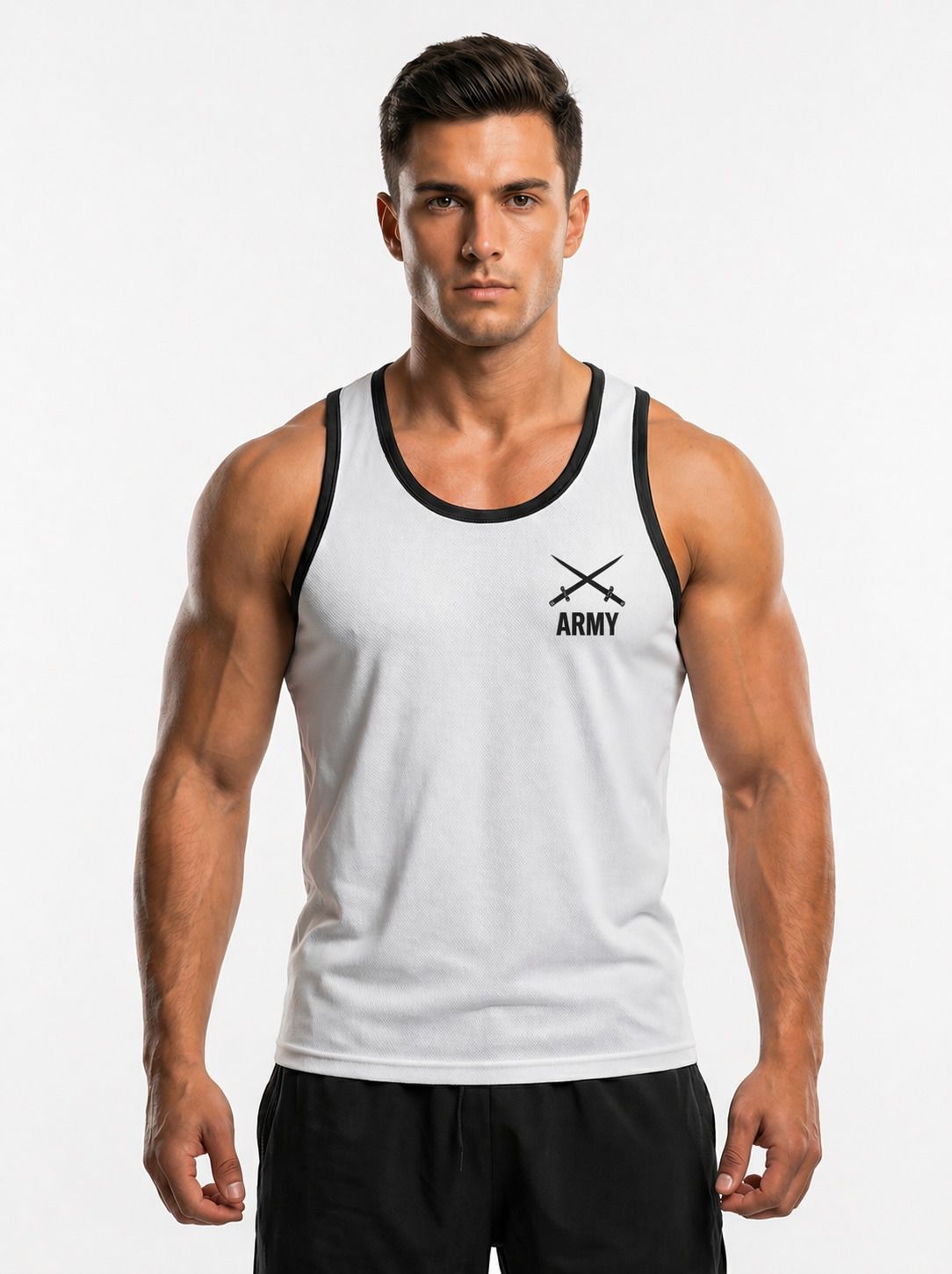 ts infinity sports Army Print Gym Sando. Men Vest-picture-39