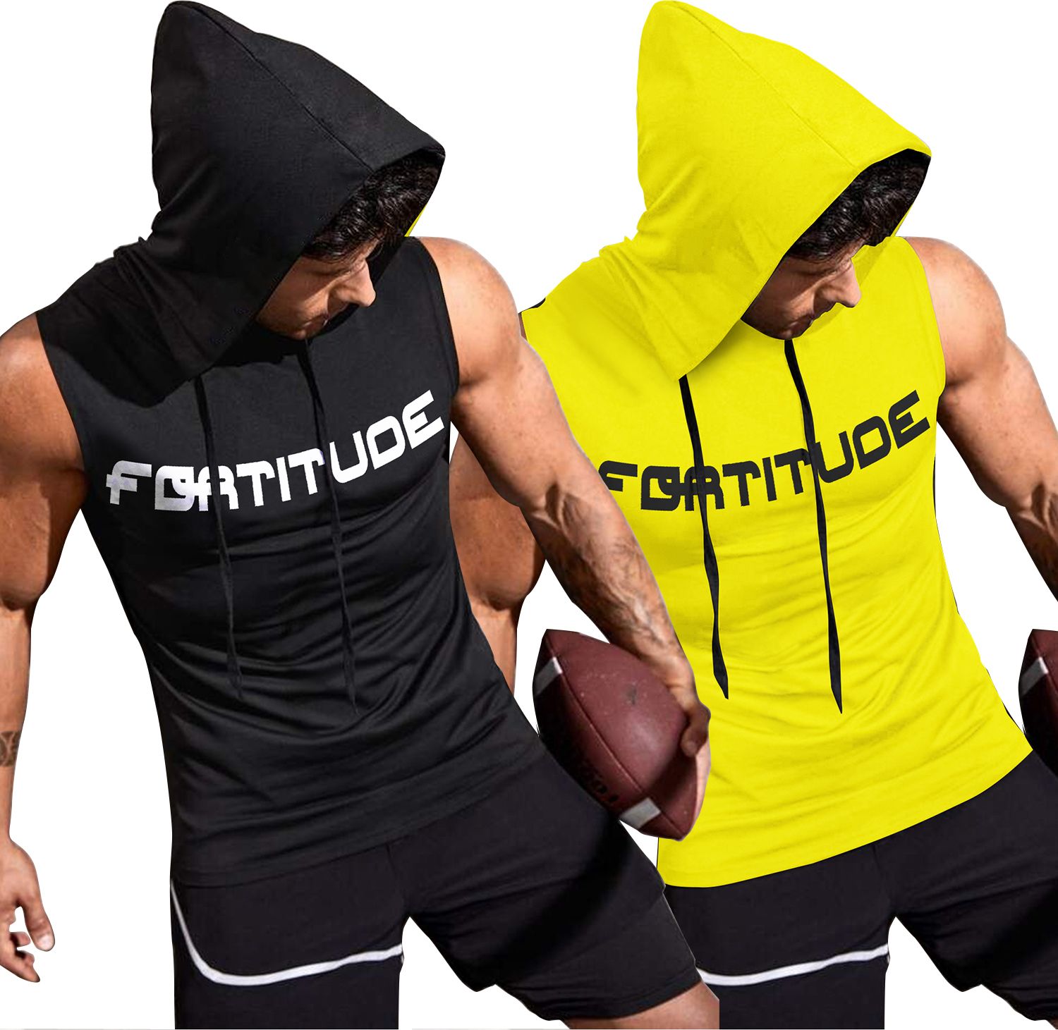 jump cuts Pack of 2 Mens Hooded Neck Vest Men Vest-picture-39