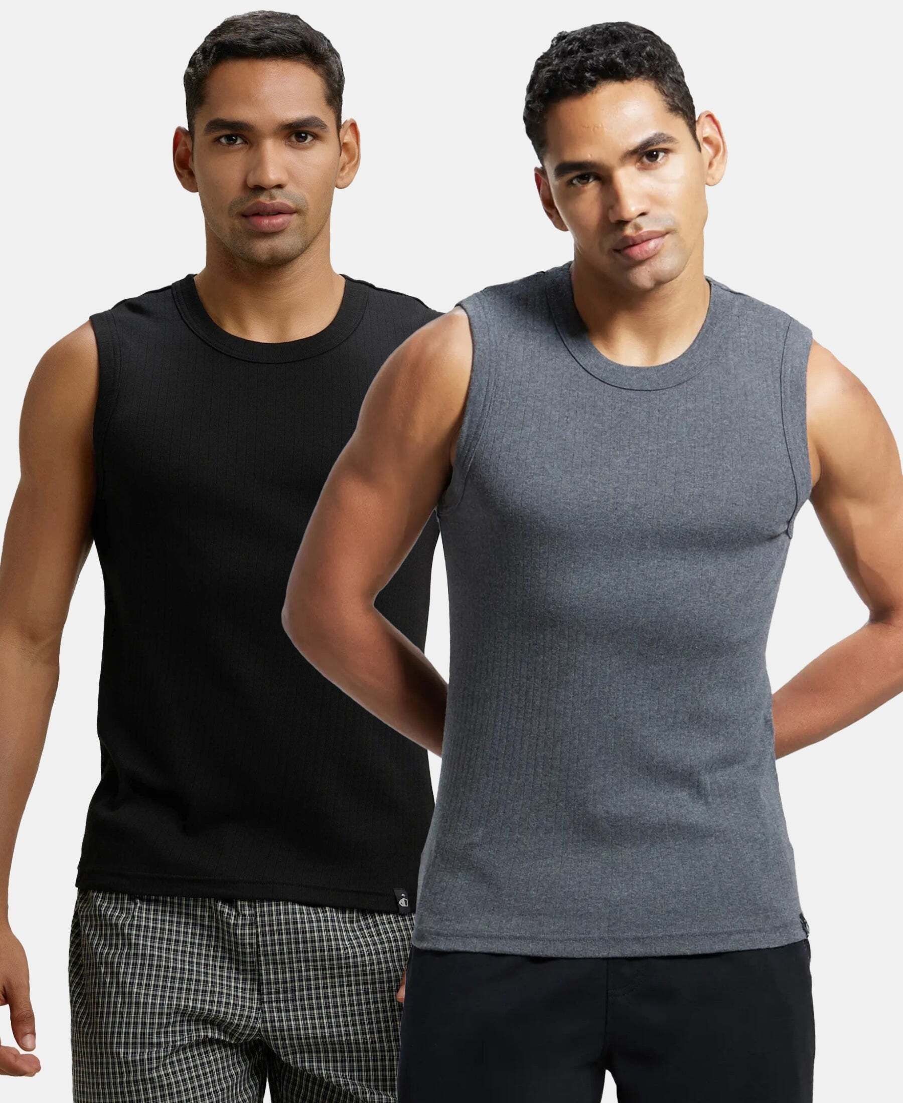 jockey Pack of 2 9930 Super Combed Cotton Rib Men Vest-picture-14