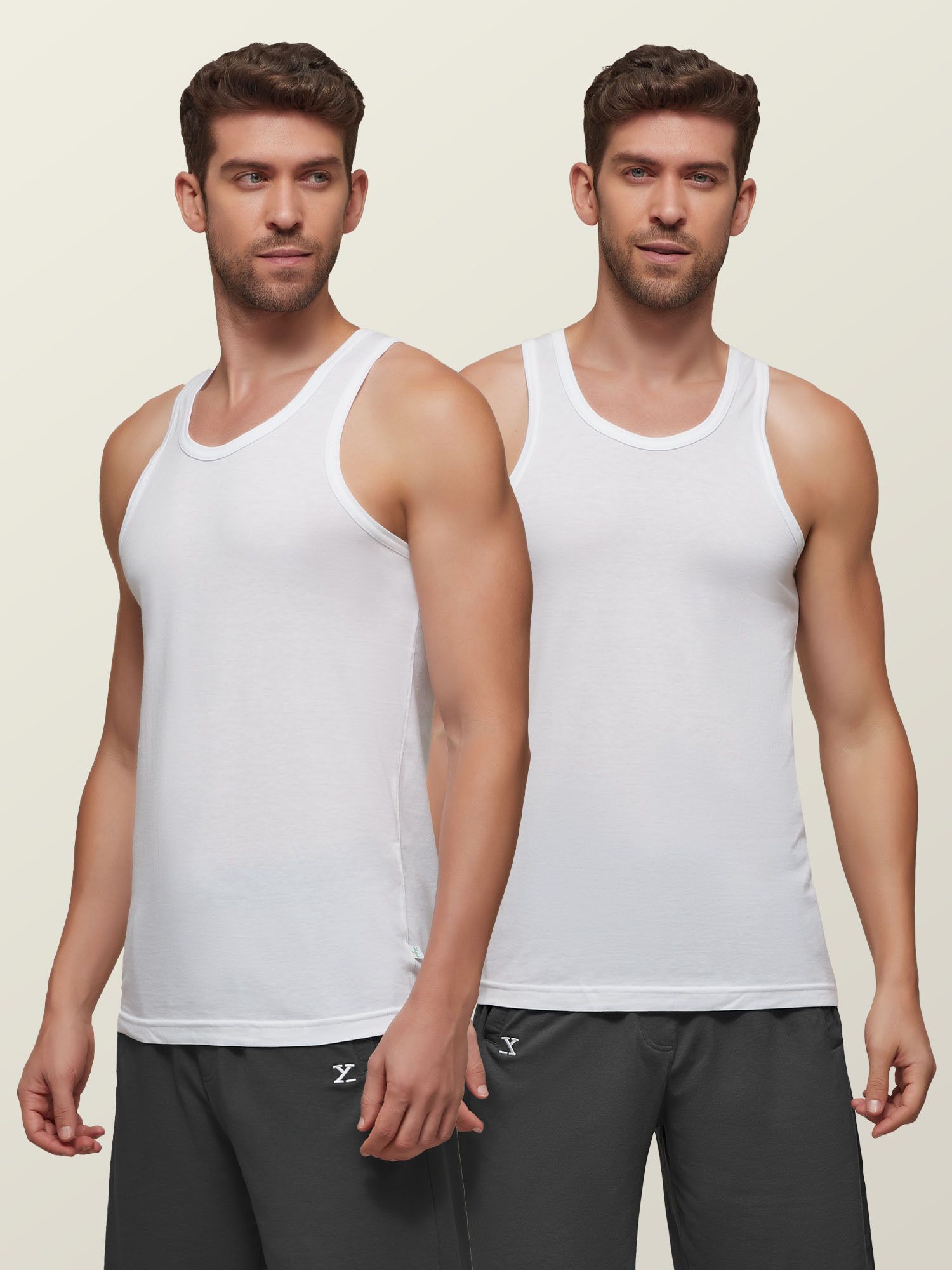 xyxx Pack of 2 Ace Intellisoft Micro Modal Solid Men Vest-picture-35