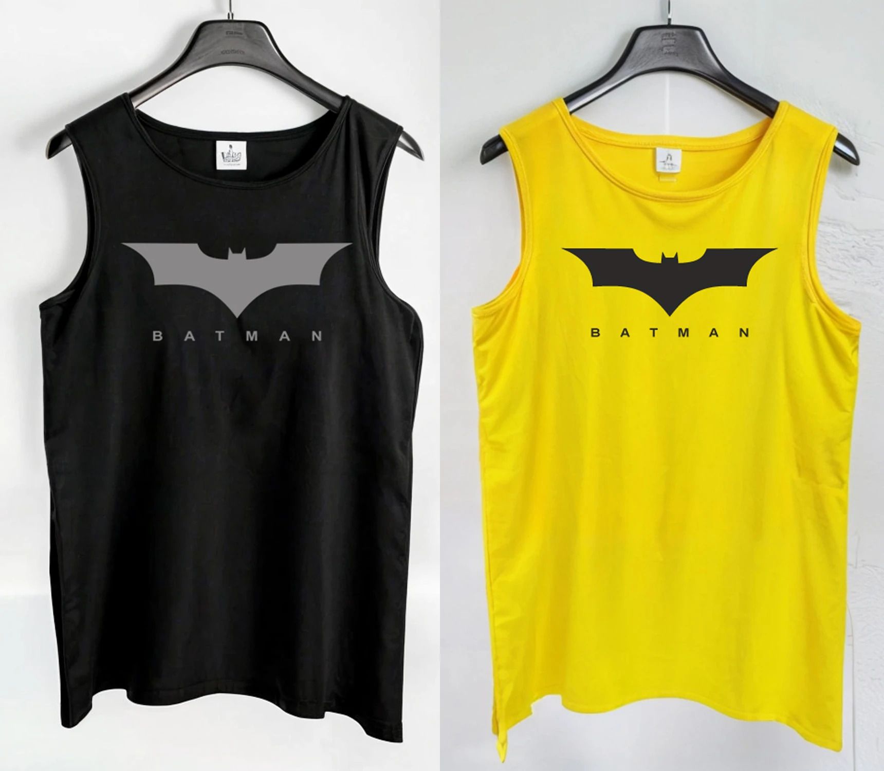 Pack of 2 Men's Black and Grey Batman Printed Vest / Ganji / sando Men Vest-image-47
