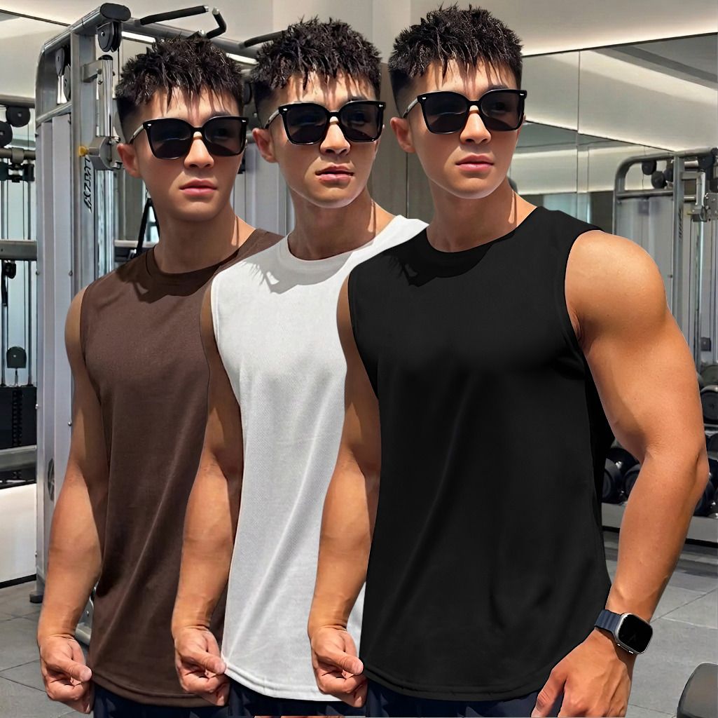 zudieo Pack of 3 Set of 03 Trendy Casual and Sports Gym Vest For Mens Men Vest-picture-31