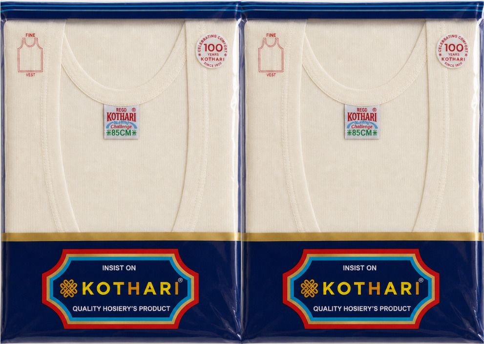 kothari premium Pack of 2 CHALLENGE GREY RN Men Vest-picture-36
