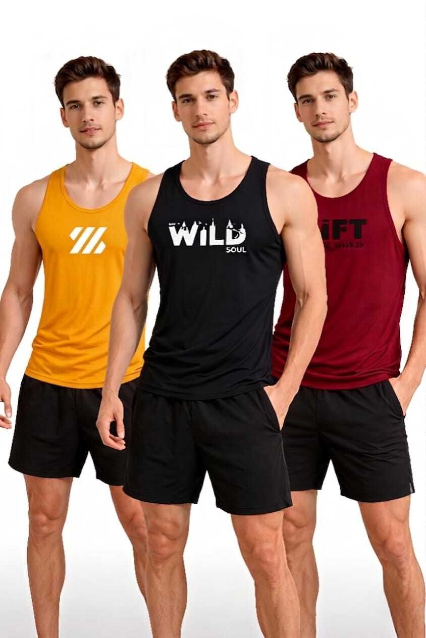 gymwear Pack of 3 Men Vest-picture-37