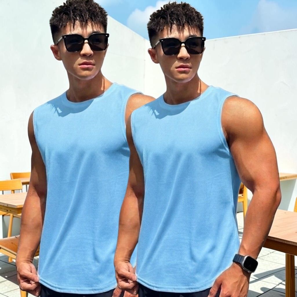 tadpole Pack of 2 Solid Print Combo Polyster Sando For Men Men Vest-picture-25