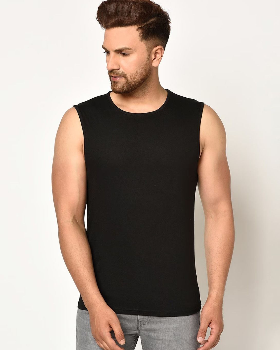 flaxwear Pack of 2 Classic Everyday Cotton Sleeveless Vest Men Vest-picture-16