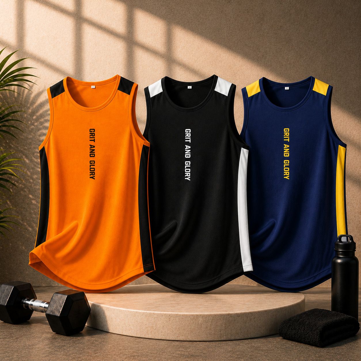 r rockin tees Pack of 3 Fitness Pro Vest Men Vest-picture-38