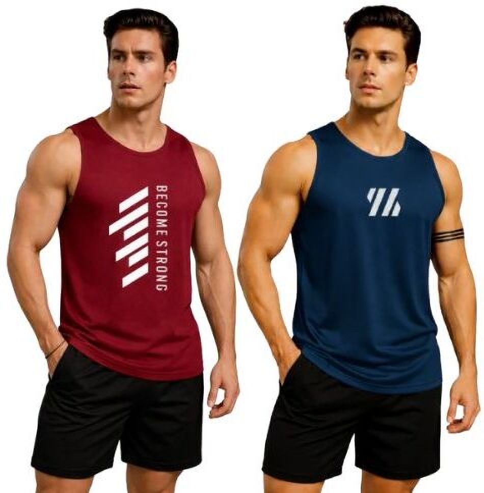 veerix Pack of 2 Gym Vest Pack-2 Men Vest-picture-44