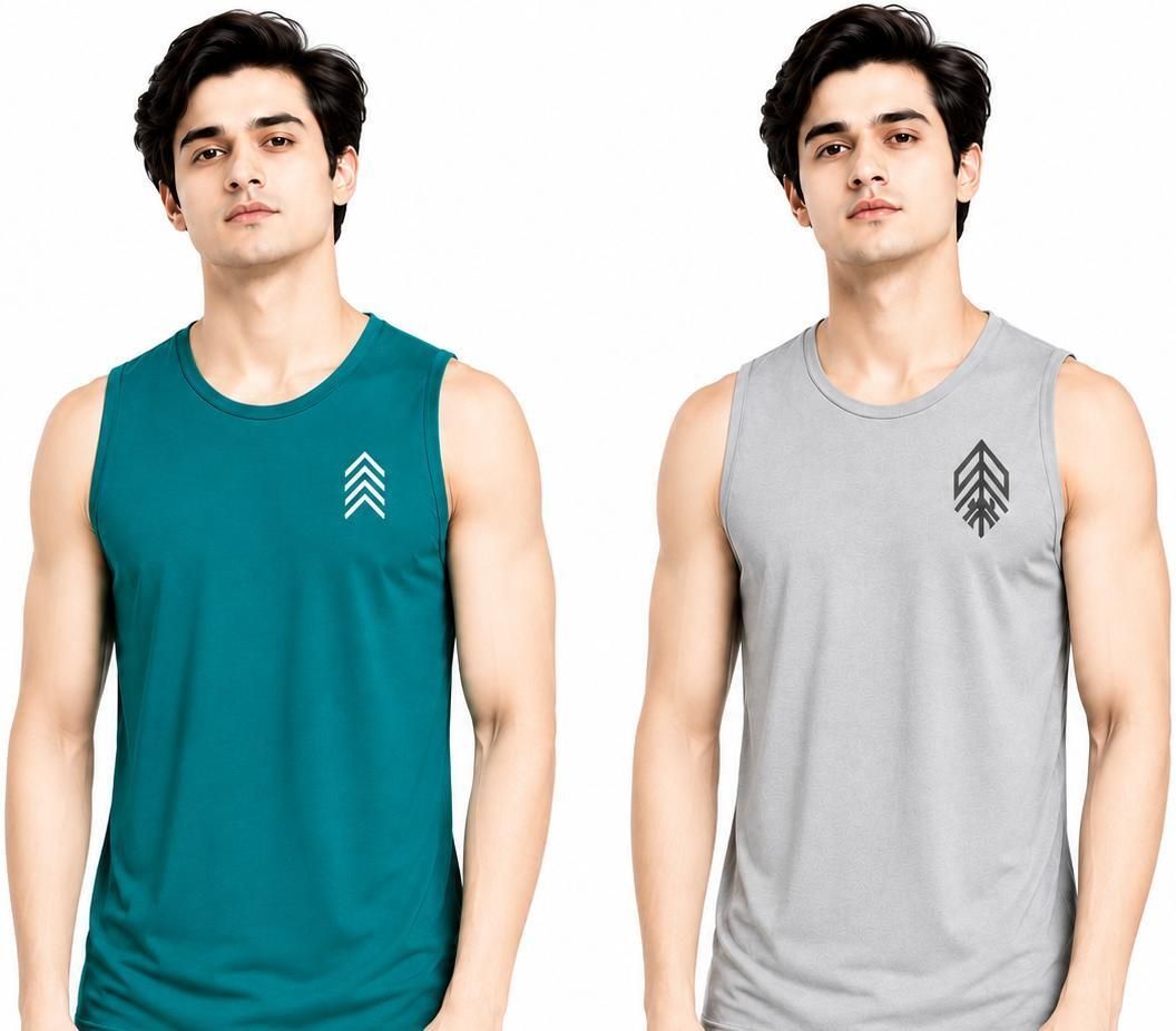 gymwear Pack of 2 Men Vest-picture-40