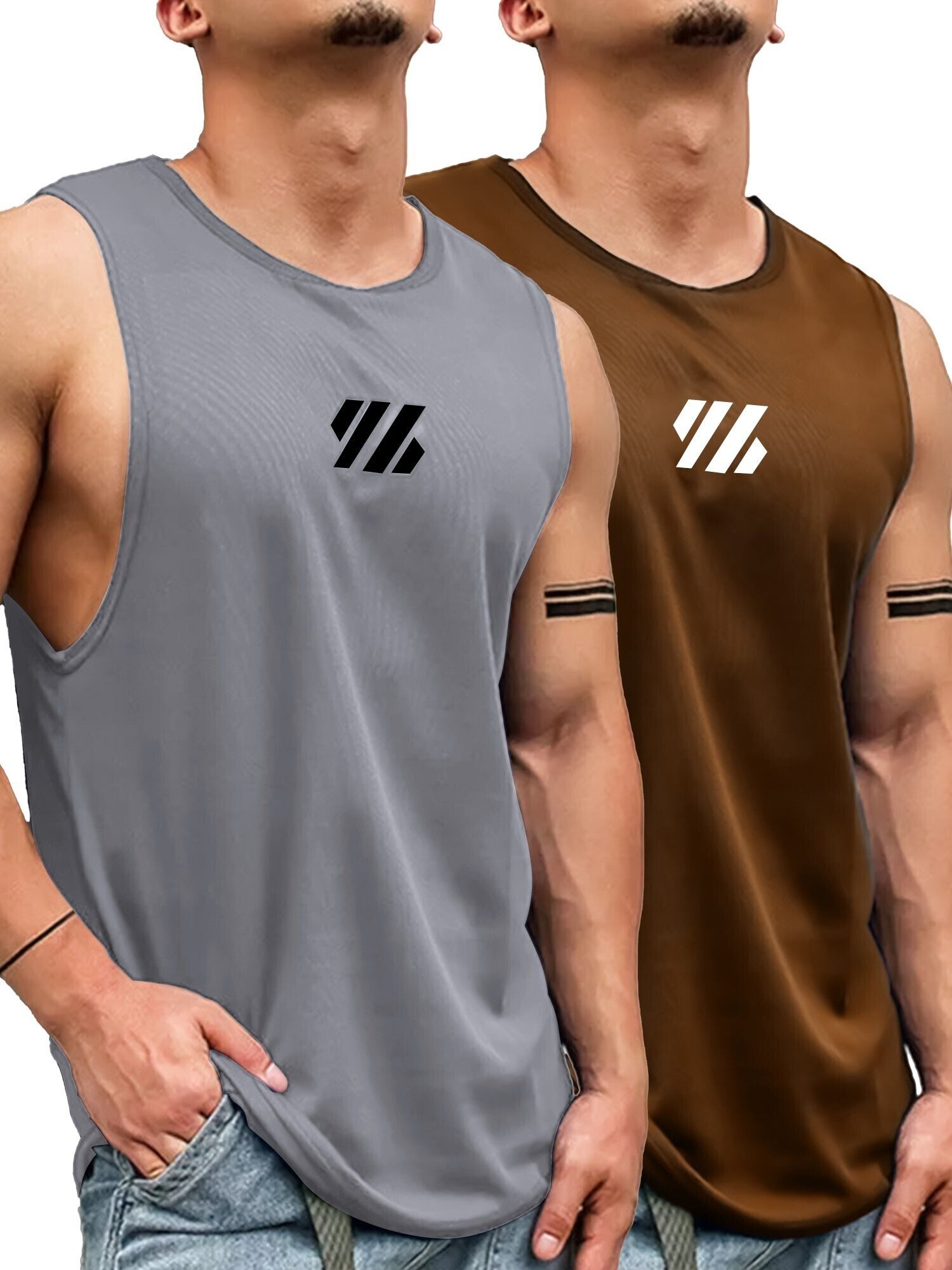 jump cuts Pack of 2 Men Vest-picture-24