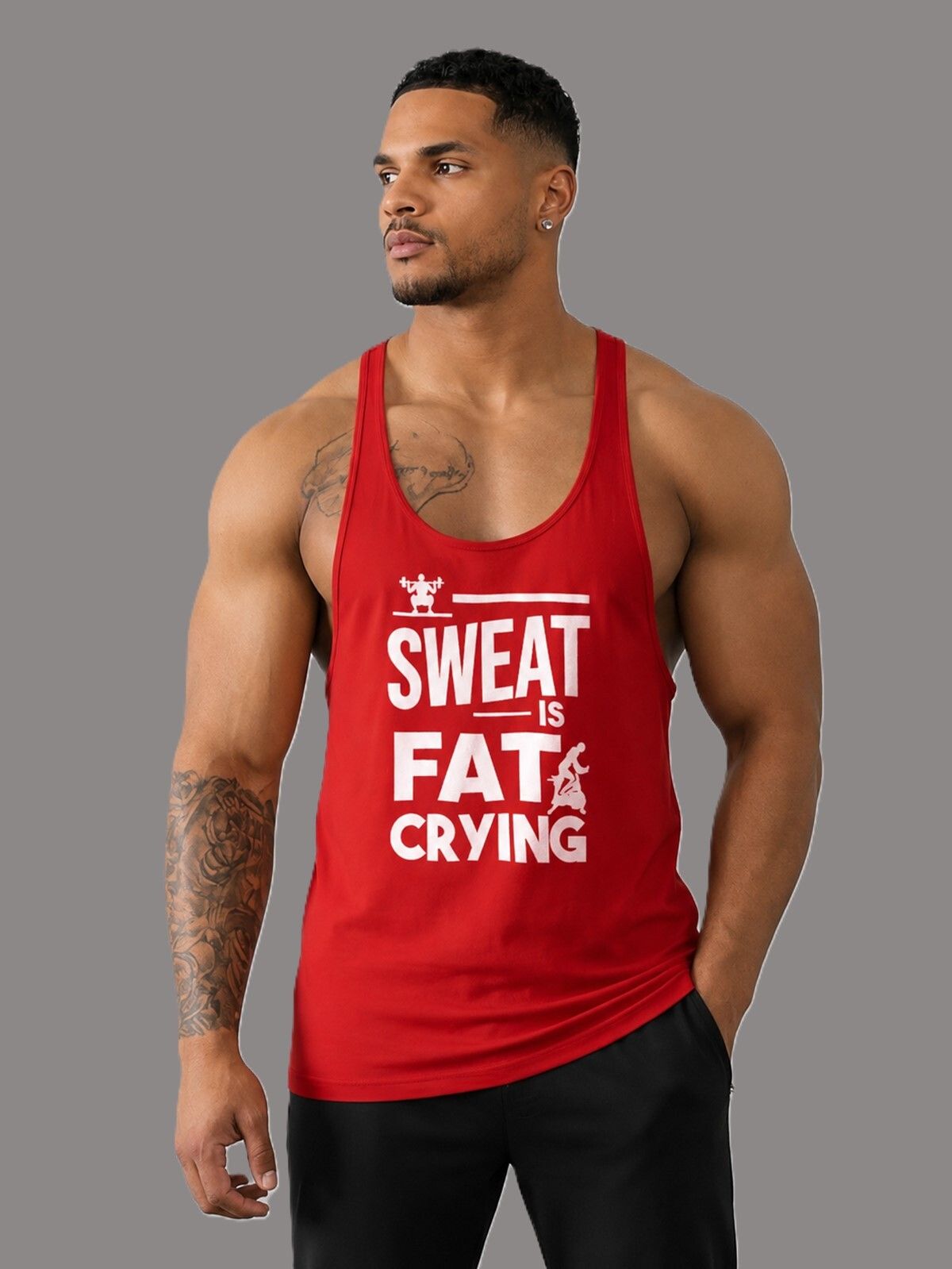 Gym Vest Polyester Printed Stylish & Comfortable Men Vest-image-2