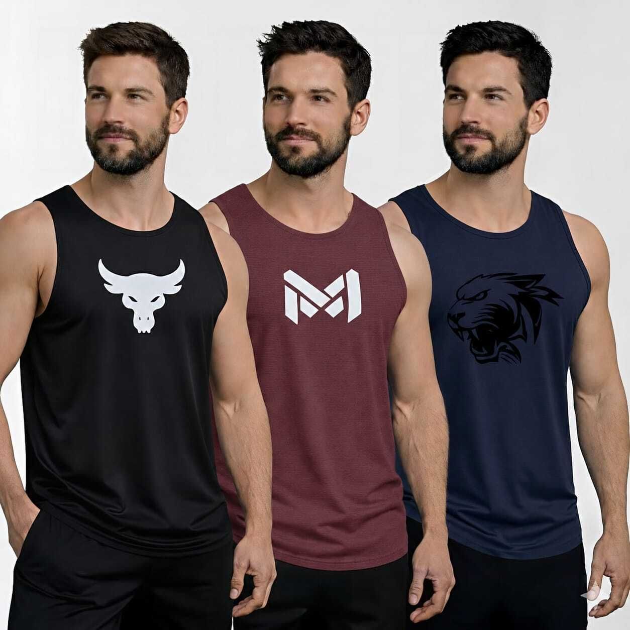 Pack of 3 Men Vest-image-41