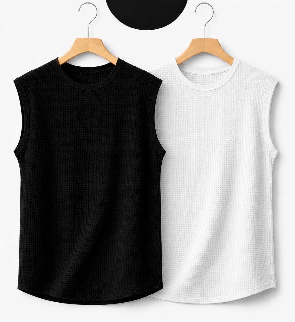 shyam fashion Pack of 2 Casual Textured Muscle Summer Men Vest-picture-27