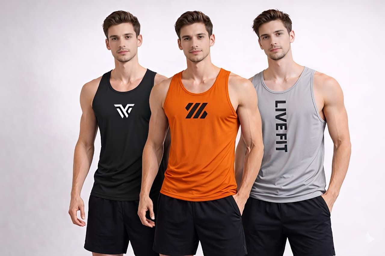 gymwear Pack of 3 Men Vest-picture-17