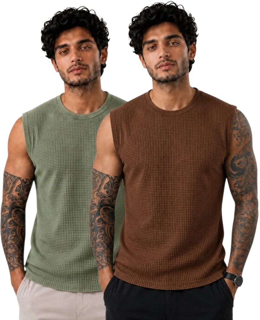 esoroucha Pack of 2 Men Vest-picture-31
