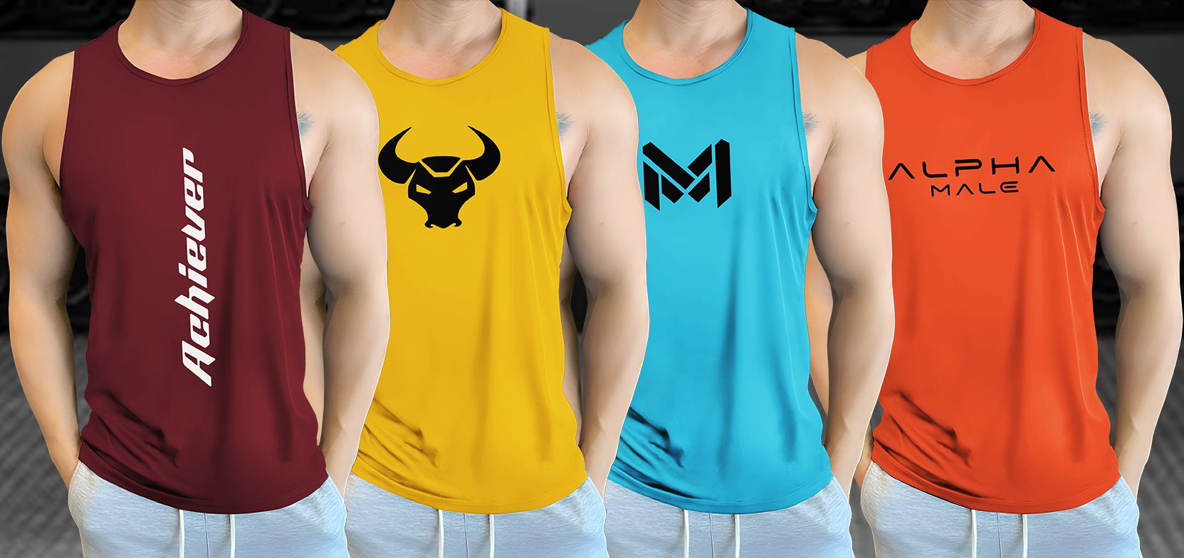 mowa Pack of 4 Men Vest-picture-27