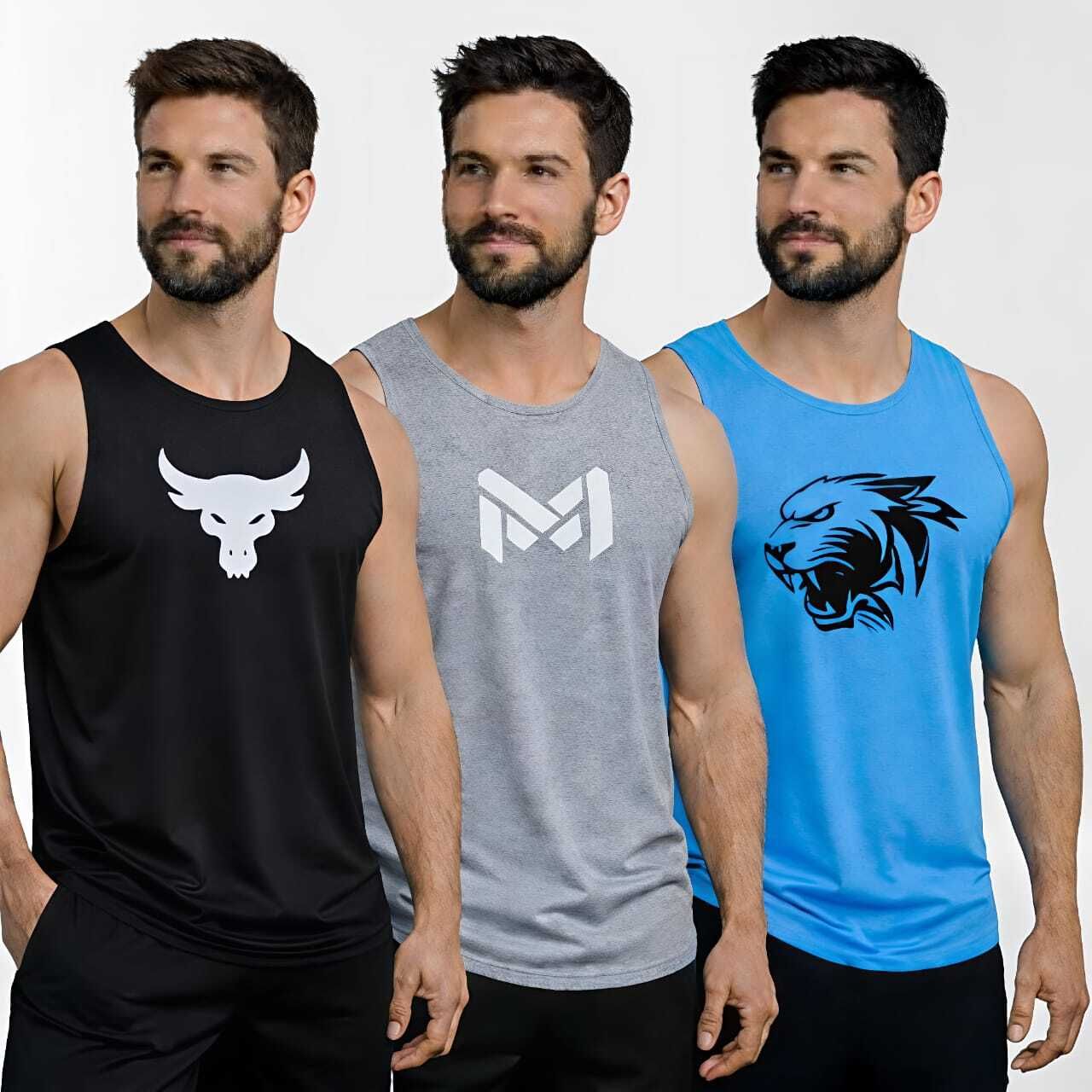 gymwear Pack of 3 Men Vest-picture-38