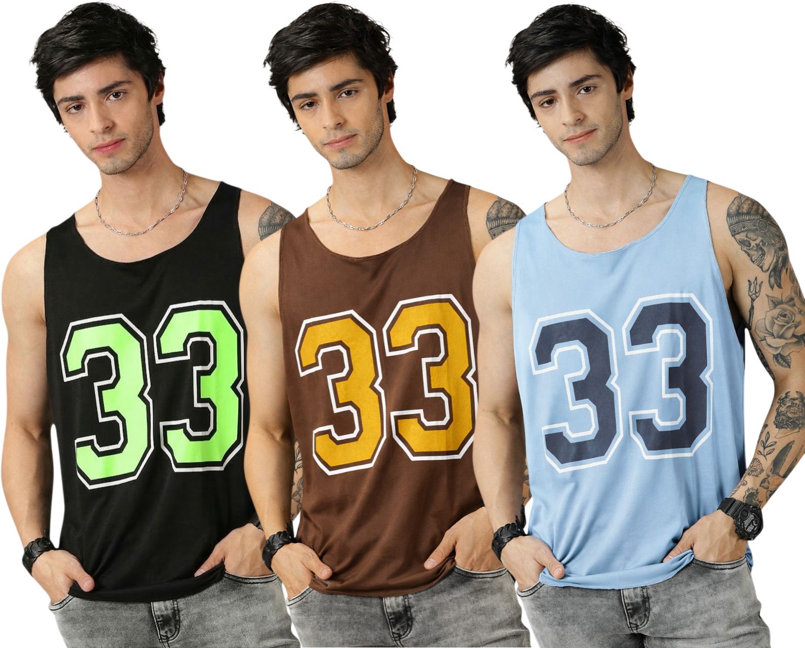 rodzen Pack of 3 Men Vest-picture-43