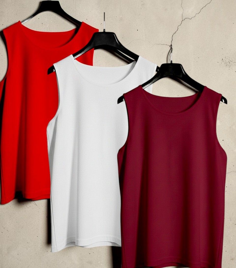 lavenir Pack of 3 Polyester Set of 03 Men Vest Men Vest-picture-35