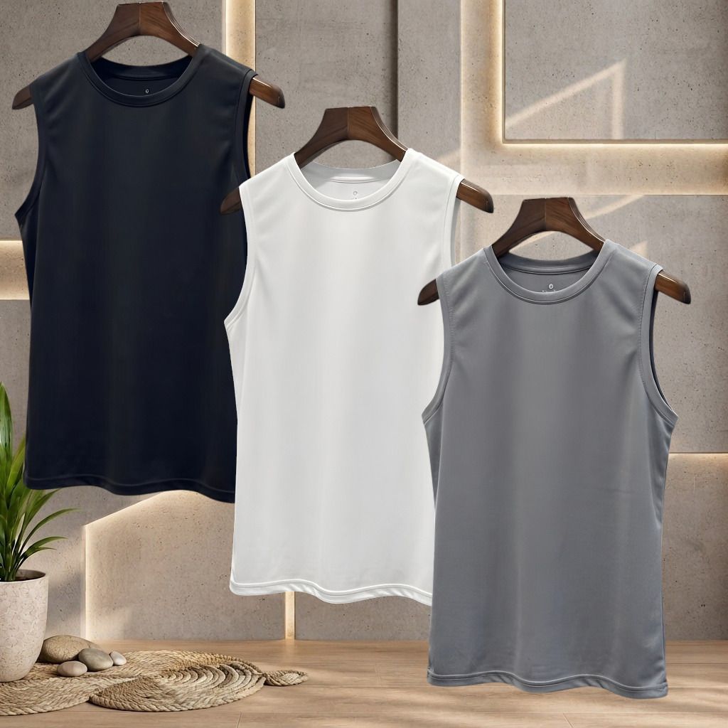 moddrem Pack of 3 Men Polycotton Set Of 03 Vest Men Vest-picture-44