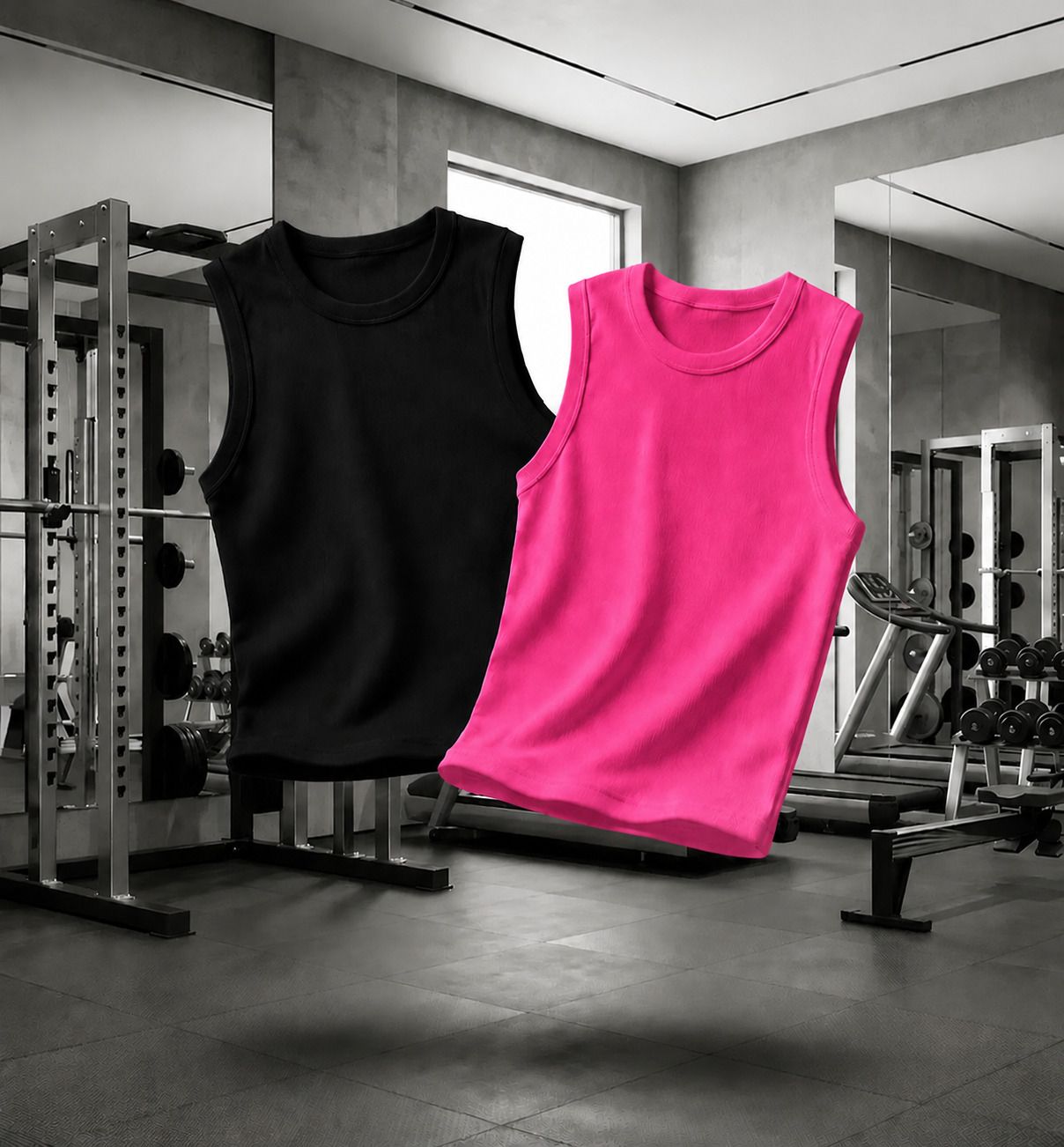 Pack of 2 Qubola Pack Of 2 Polyester round neck sleeveless Solid Multicolor Sando Men Vest-picture-25