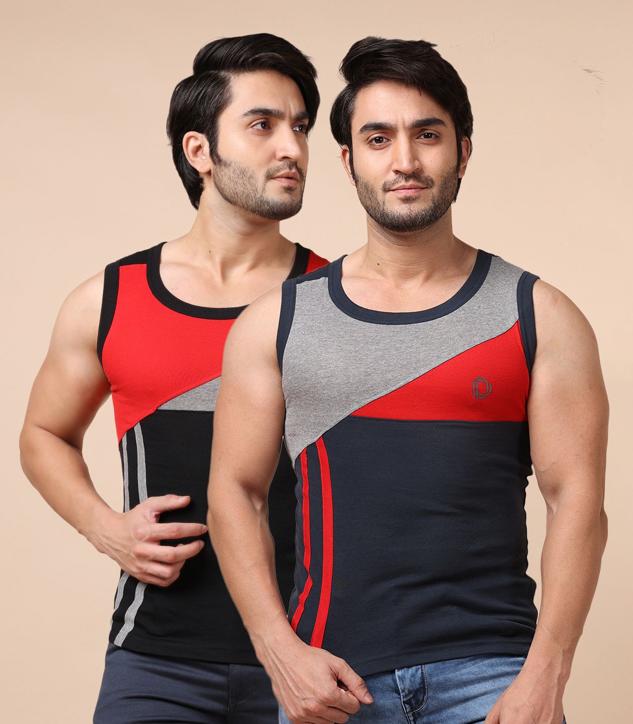 dollar bigboss Pack of 2 Combed Cotton Racerback Styled Gym Men Vest-picture-34