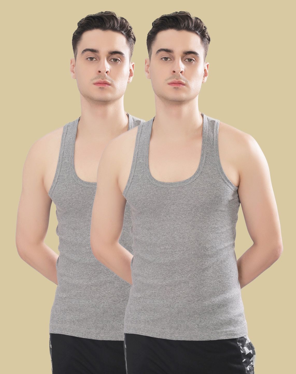 dollar bigboss Pack of 2 Derby RN Cotton Men Vest-picture-29