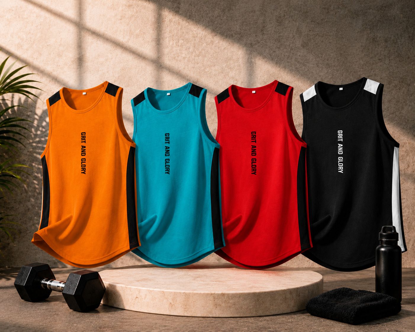 bhadawar creations Pack of 4 Gym Vest Men Vest-picture-12