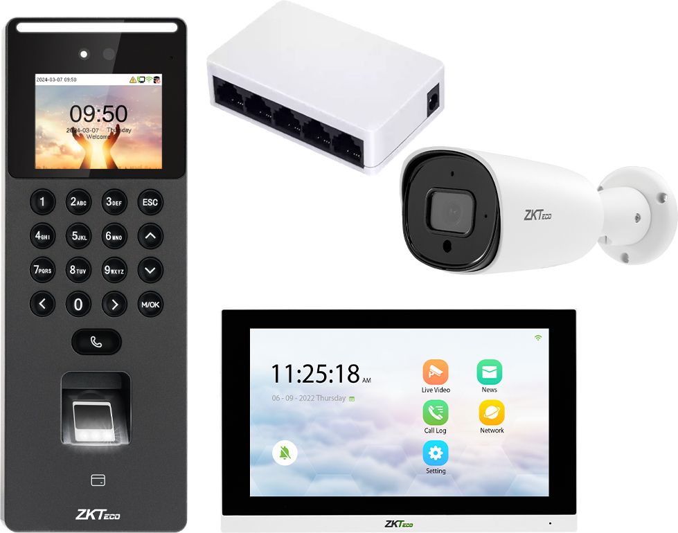 ZKTeco F09 video Intercom System with VT07-B01 7 inch screen Video Door Phone-image-28