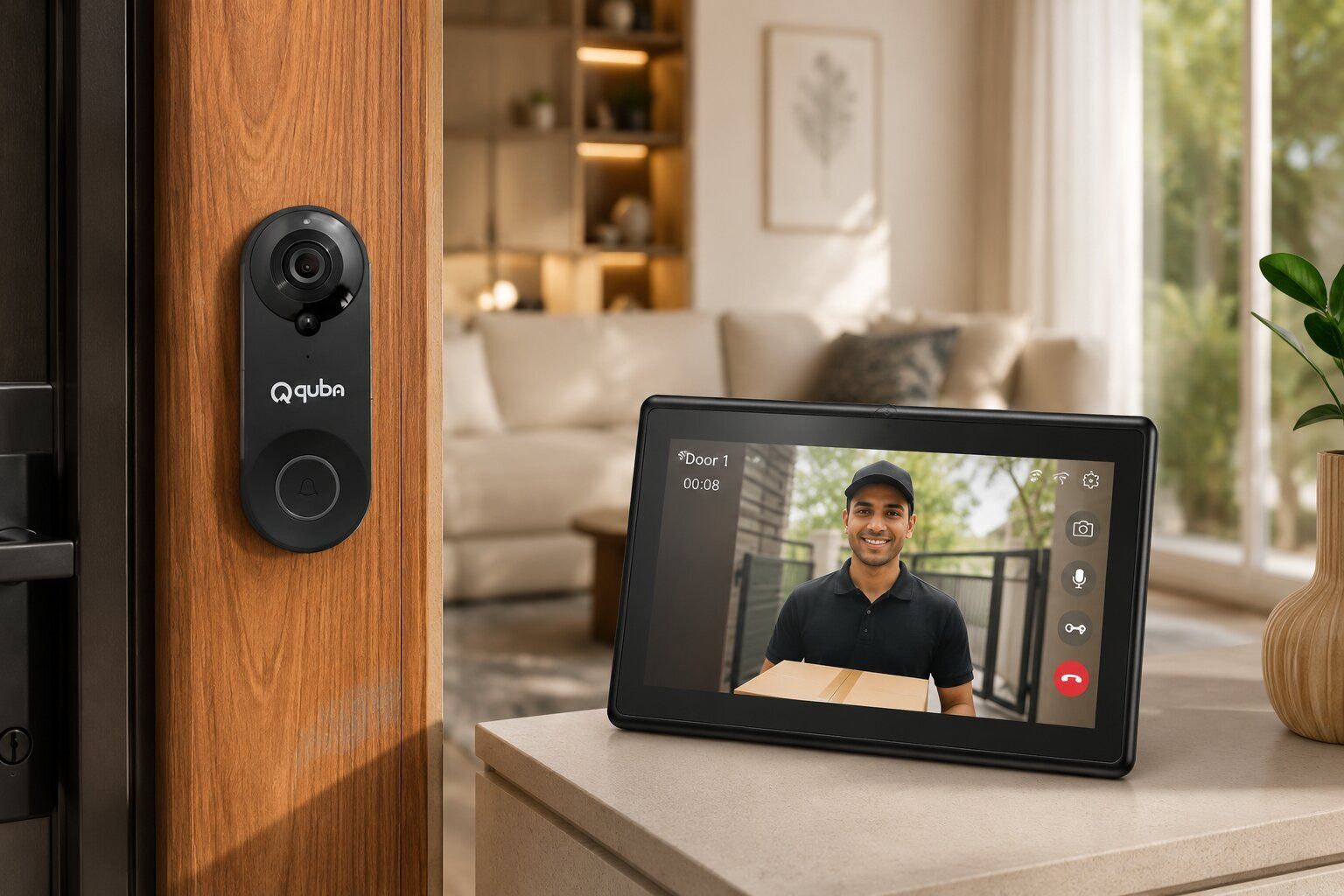 Quba Smart WiFi Video Door Phone with 7 Inch Indoor Monitor | HD Video Doorbell Video Door Phone-picture-28