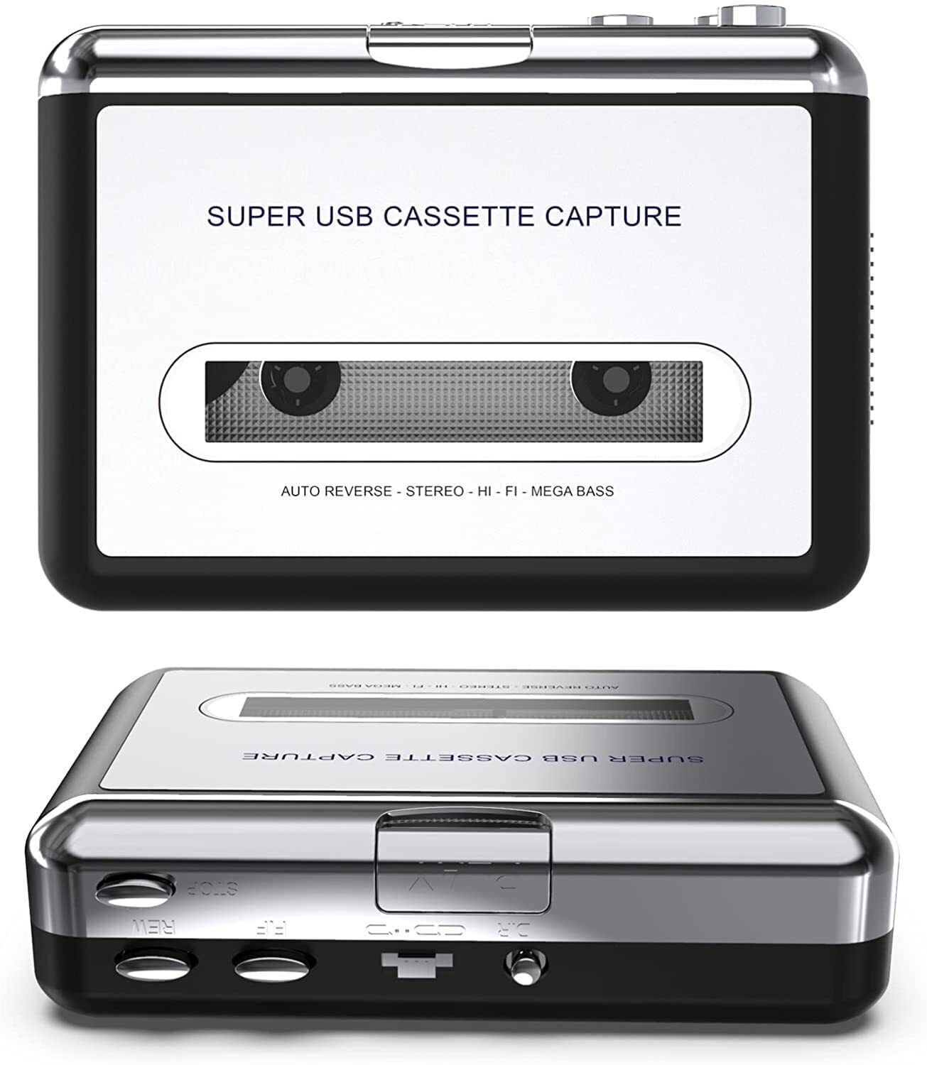 VOOCME Cassette Capture Tape to MP3 Converter 3.4 inch CD Player-picture-11