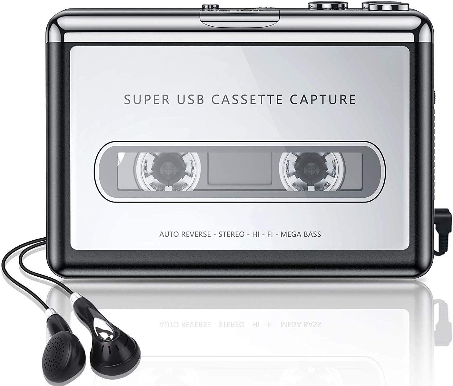 VOOCME 218 Portable USB MP3 cassette capture to MP3 USB Tape PC Super MP3 Music Player 3.4 inch CD Player