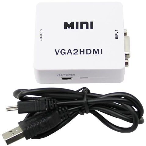 SDMINITEK Mini VGA to HDMI 1080P Adapter For Projector PC Laptop Hd video Converter 2 inch DVD Player