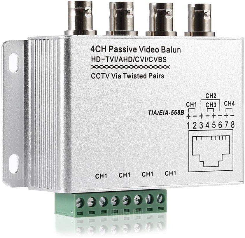 VOOCME 4 Channel Aluminium Alloy Shell Passive HD-CVI/TVI/AHD CCTV Camera 42 inch CD Player