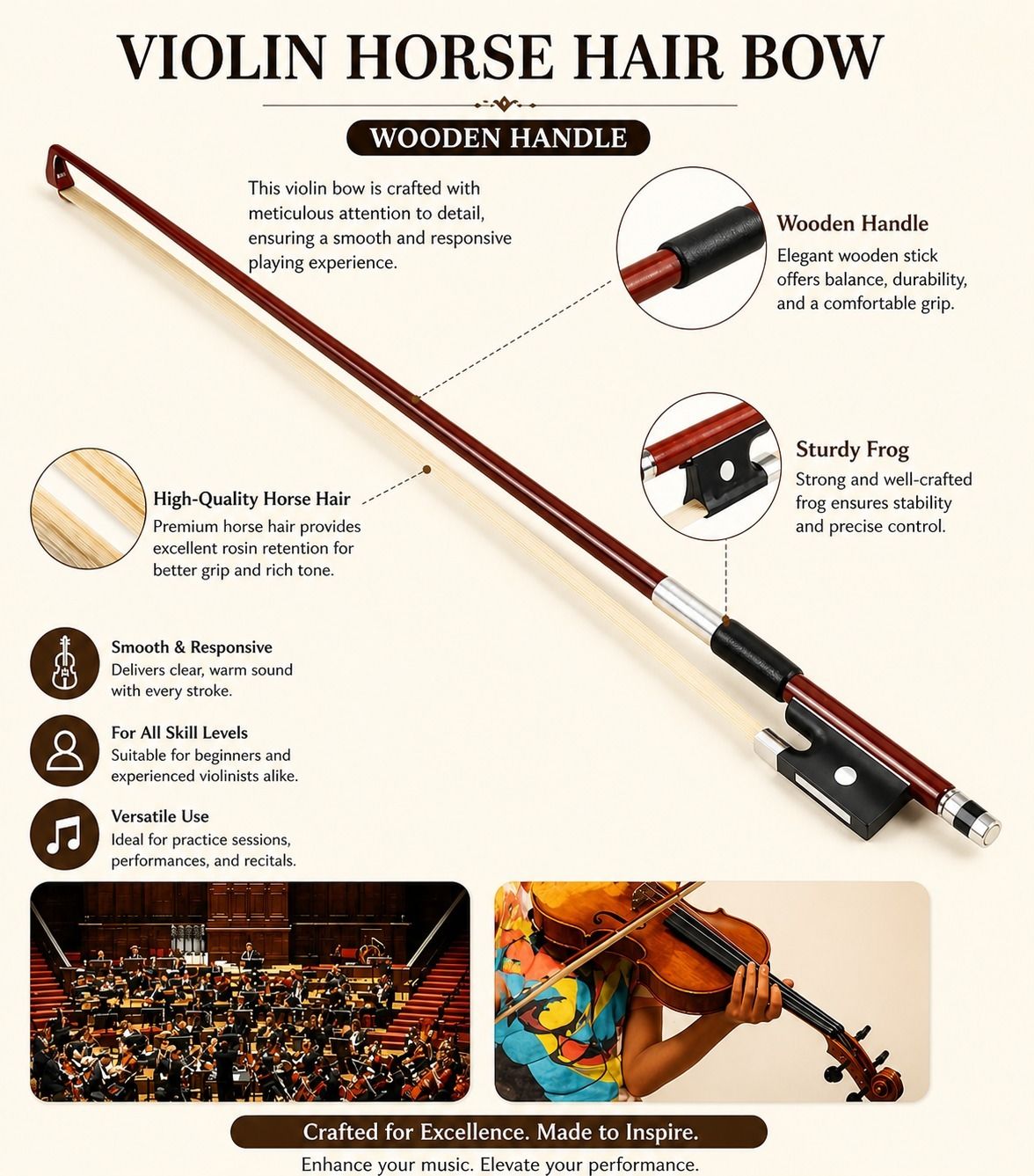 musiking 4/4 Violin Bow-picture-23