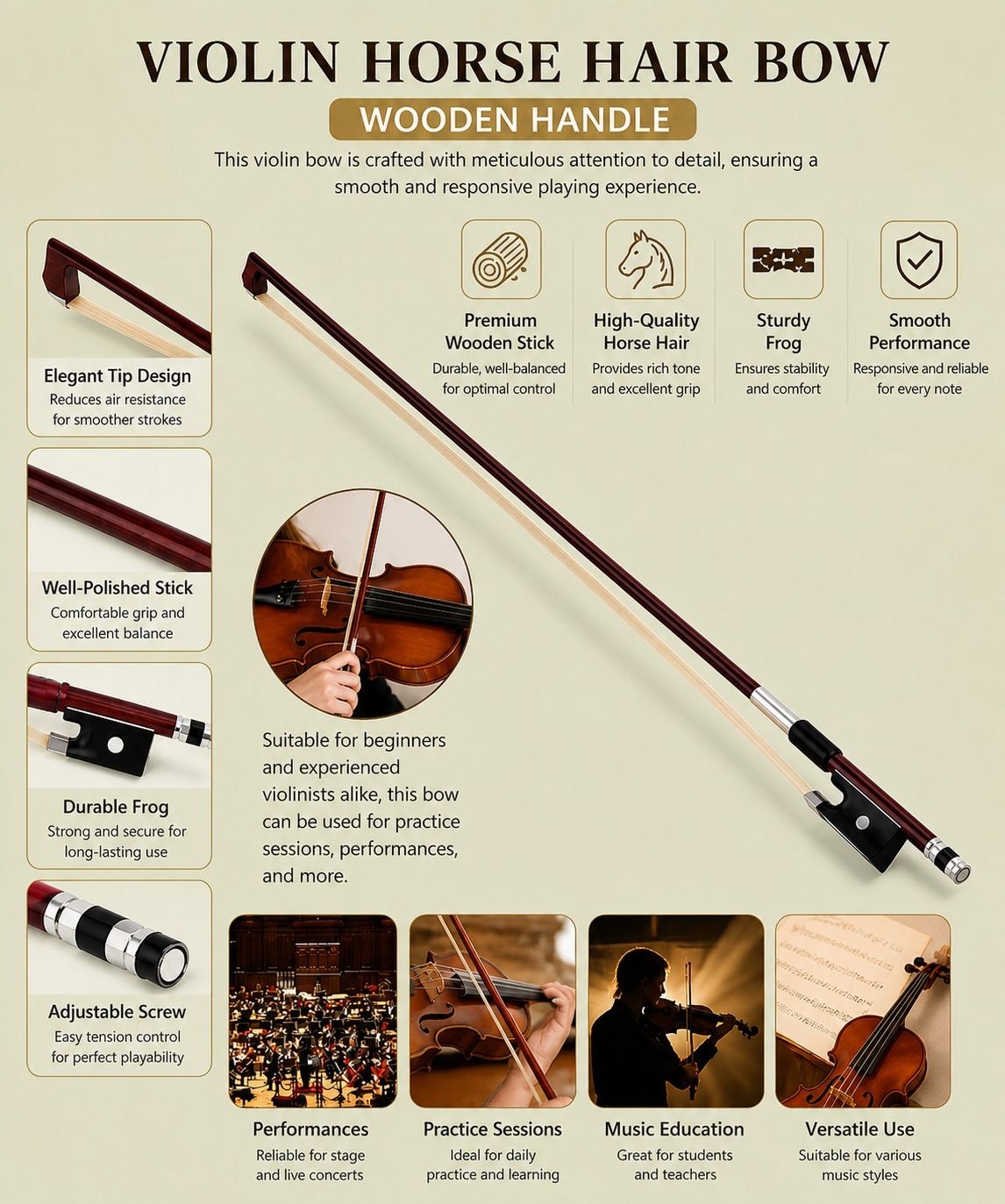 beatbox 4/4 Violin Bow-picture-15