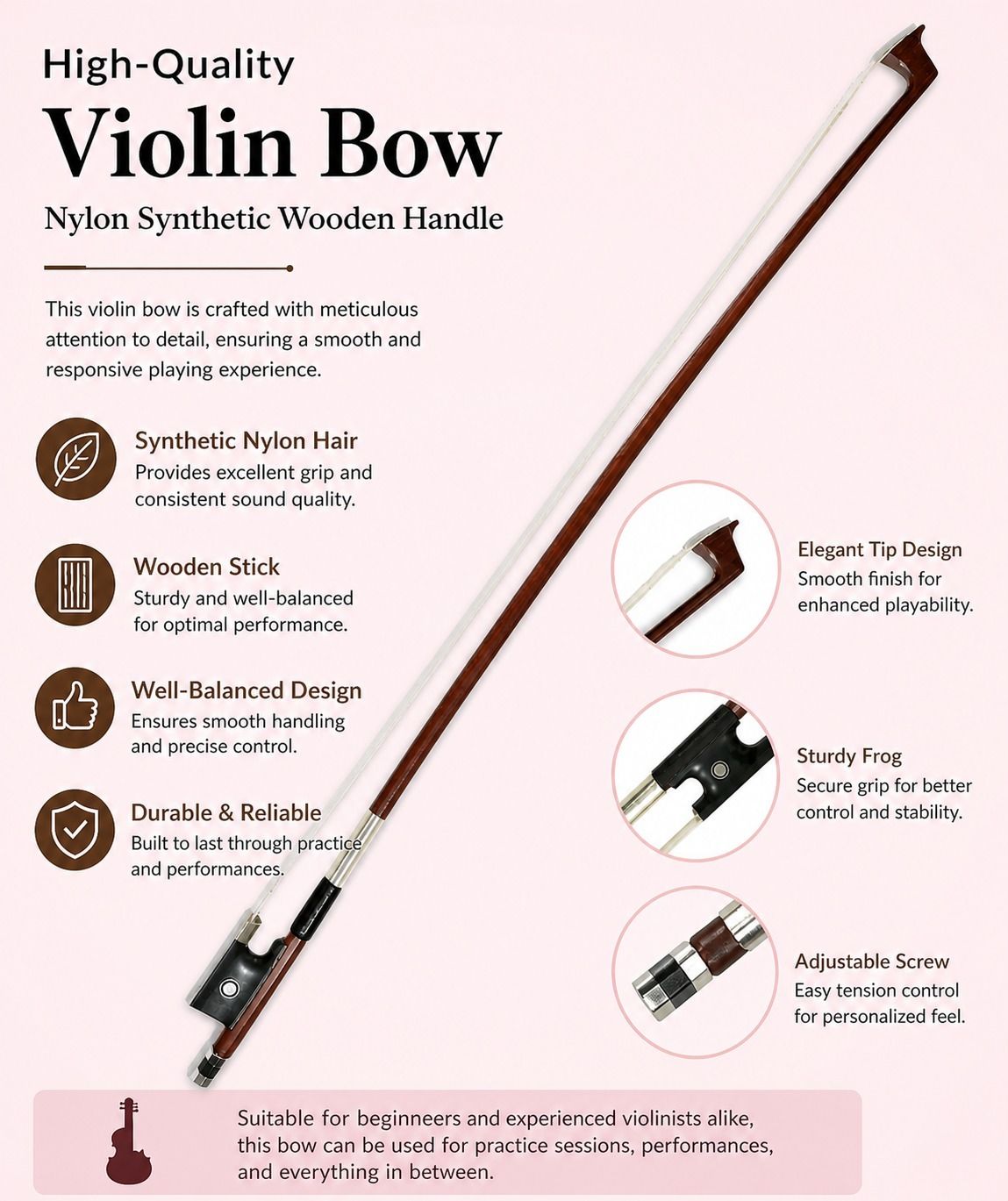 musiking 4/4 Violin Bow-picture-14