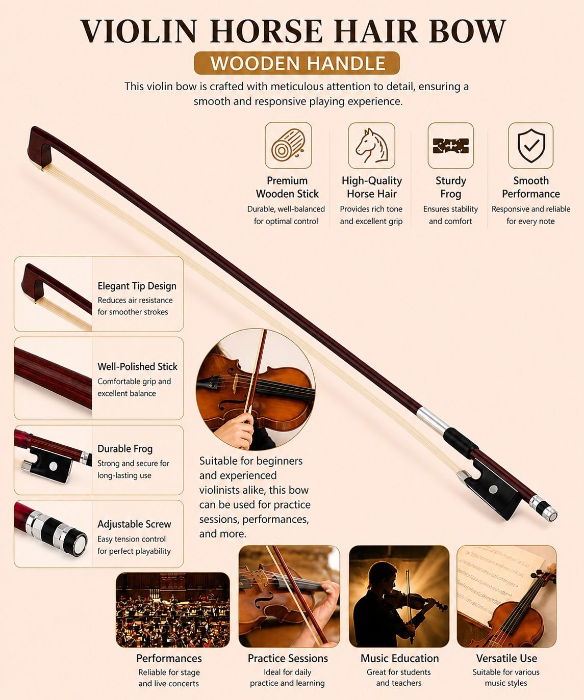 beatbox 4/4 Violin Bow-picture-32